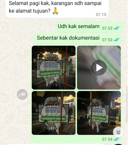 Pengiriman Papan Bunga Selamat Tapos