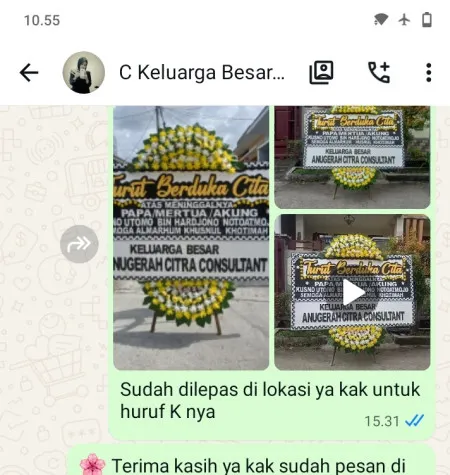 Pengiriman Papan Bunga Duka Tapos